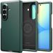 Spigen Tough Armor Pro Hoesje Geschikt voor Samsung Galaxy Z Fold 8 Ultra | Compatibel met MagSafe / Qi2 | Back Cover Militaire Standaard | Scharnier Bescherming | Groen