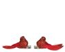 Decoris Boules de Noël - Oiseau 2,5 cm plastique, couleur rouge 4 pièces
