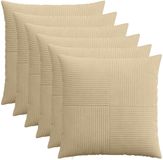 vidaXL Kussensloop - 6 stuks - ALMELO - Grijs - Groen - 65 x 65 cm - corduroy