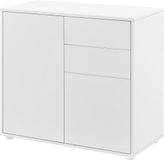 en.casa Commode Paarl druk en open 74x79x36 cm wit mat