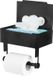 Merkloos WC Rolhouder - Toiletrolhouder - RVS - Zwart