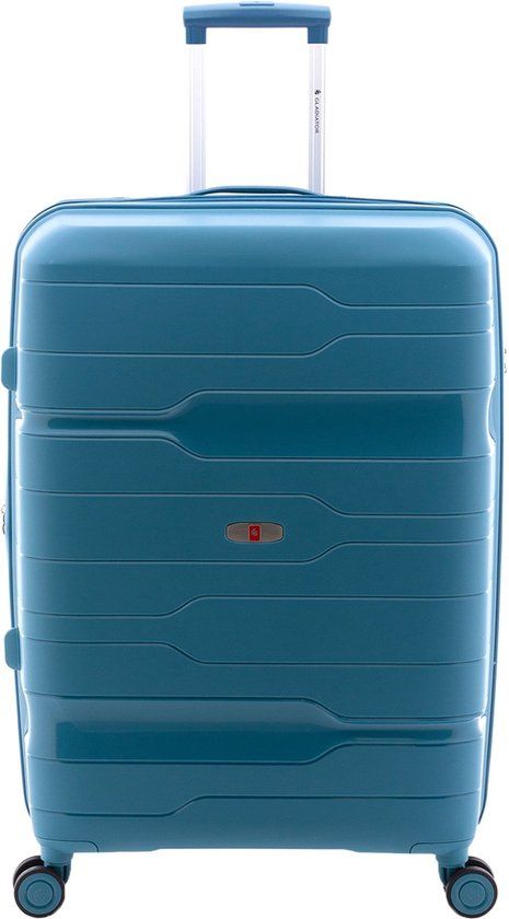 Gladiator Boxing Grote Koffer 77 cm - 105/115 liter - Expandable - TSA slot - Blauw