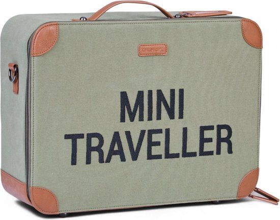 Childhome Mini Traveller Kinderkoffer - Kaki - 40x30x15 cm - Nylon - Softcase