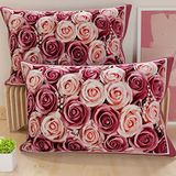 PETTI Artigiani Italiani Kussenslopen voor bed, 2 kussenslopen 50 x 80 cm, kussenslopen van hypoallergene microvezel, gemaakt in Italië, kussenslopen met bloemen