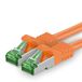 1aTTack.de 15 m Cat.7 netwerkkabel, 1 stuk, Cat7 patchkabel, LAN-kabel, Ethernet RJ45 10 Gbit/s (alle internetsnelheden), Oranje, 15 meter