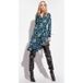 PINKO Alaccia Robe Crêpe de Chine S Multi Noir/bleuet Taille : 42