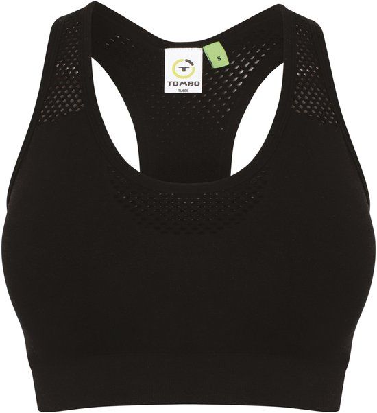 Tombo Ladies Seamless Sports Bra TL696 - Black - XS