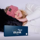 Slowwave Premium Bluetooth Slaapmasker - White Noise Versie (10 ingebouwde relax-geluiden) - Rose Quartz Edition - Met Binaural Beats - 100% verduisterend - Inclusief handige timer-functie - Koel en ademend - Platte 'spons speakers' voor zijslapers
