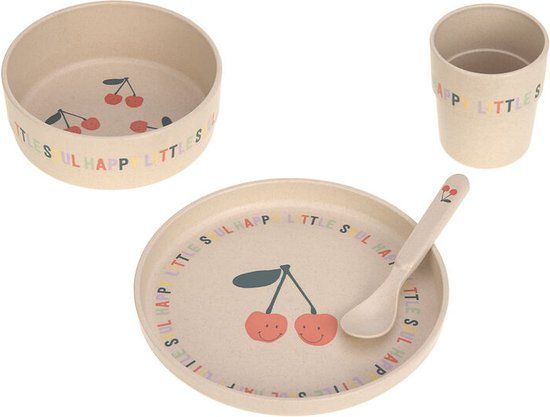 Lässig serviesset PP/Cellulose - Happy Fruits Cherry