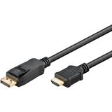 Goobay DisplayPort naar HDMI kabel - DP 2.0 / HDMI 2.1 (8K 60Hz + HDR) / zwart - 1 meter