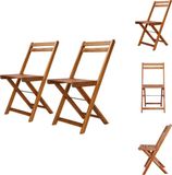 vidaXL Bistrostoelen - 2 stuks - Massief Acaciahout - Bruin