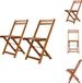 vidaXL Bistrostoelen - 2 stuks - Massief Acaciahout - Bruin