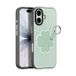 Dux Ducis Coque iPhone 17 Luvy avec anneau de doigt/dragonne - Verte / Trèfle
