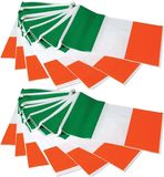 Merkloos / Sans marque Bristol Novelty Ierland vlaggenlijn/vlaggetjes - 4x stuks - Ierse vlag - 7 meter - plastic - landen thema versiering