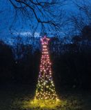 Anna's Collection Vlaggenmast verlichte kerstboom - 236 LED lampjes - D70 x H200 cm - Colour changing - Met afstandsbediening