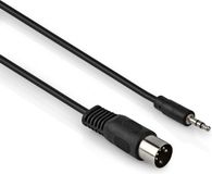 Allteq DIN naar Jack kabel - 5-polig - 3.5mm - 2 meter - Zwart