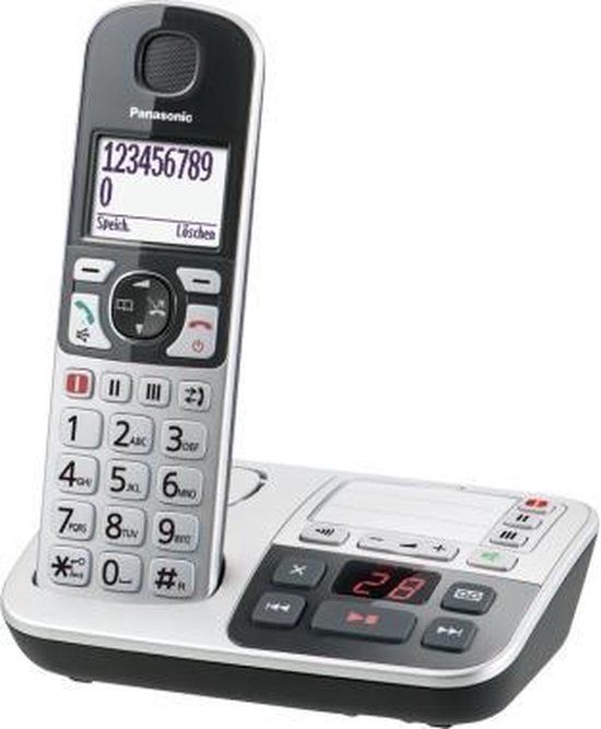 Panasonic KX-TGE520GS - Draadloze telefoon met antwoordapparaat - Zwart/Zilver