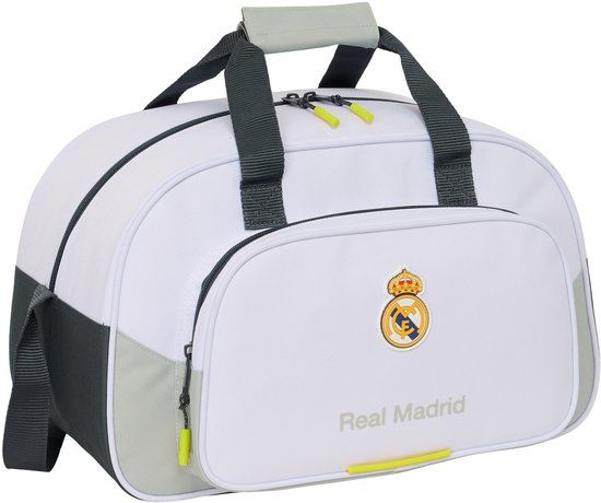 Safta Real Madrid Sporttas Score - 40 x 24 x 23 cm - Polyester - Wit