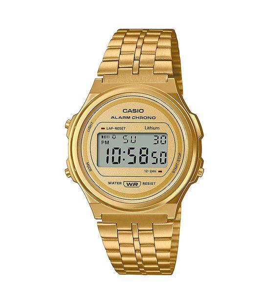 Casio Vintage Iconic A171WEG-9AEF Unisex Horloge 37 mm - Goudkleurig