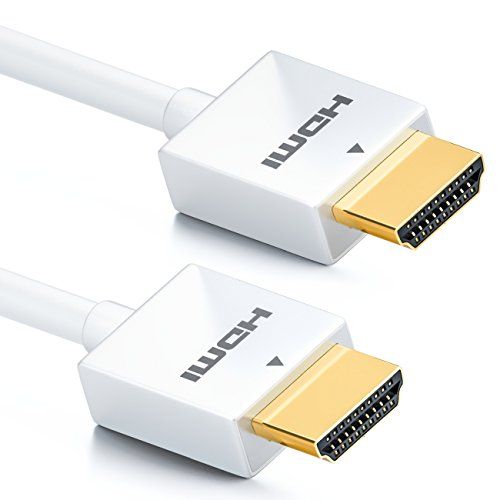 deleyCON 3,0m HDMI-Kabel SLIM High Speed met Ethernet - Wit