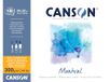 CANSON Montval Blok, 100 vellen, aquarelpapier, fijne korrel, 24 x 32 cm, 200 g/m²