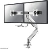 Neomounts NM-D775DXSILVER Crossbar monitorarm 2 schermen - 10-32" - 1-8 kg/scherm - gasveer - 180°-stop - Topfix - zilver