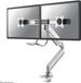 Neomounts NM-D775DXSILVER Crossbar monitorarm 2 schermen - 10-32" - 1-8 kg/scherm - gasveer - 180°-stop - Topfix - zilver