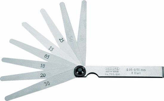 Gedore 702 Voelermaat - 13 bladen - 0,05-1,00mm