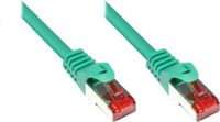 Netwerkkabel Cat. 6, 1 meter, S/FTP, PiMF, groen, PVC, RJ45