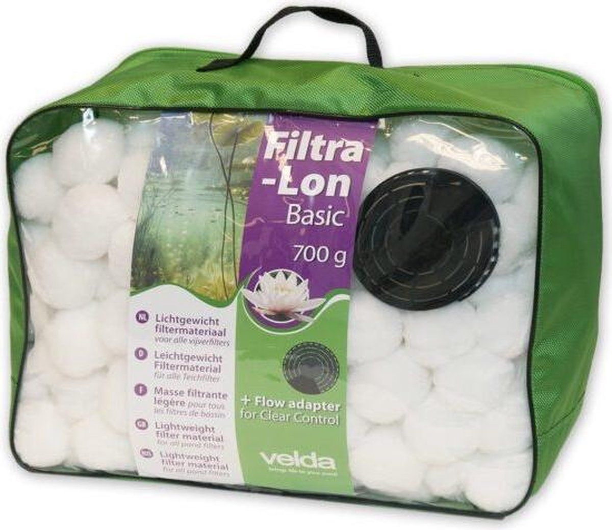 Velda Filterbollen Filtralon Basic 700 Gram Texitel Wit