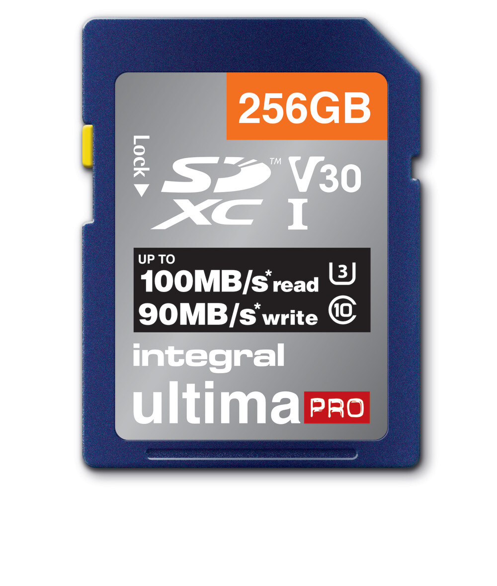 Integral 256GB SDXC 100-90MB/s UHS-I V30