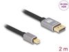 Delock 81092 DisplayPort-kabel DisplayPort / Mini-displayport Aansluitkabel Mini DisplayPort-stekker, DisplayPort-stekker 2 m Grijs