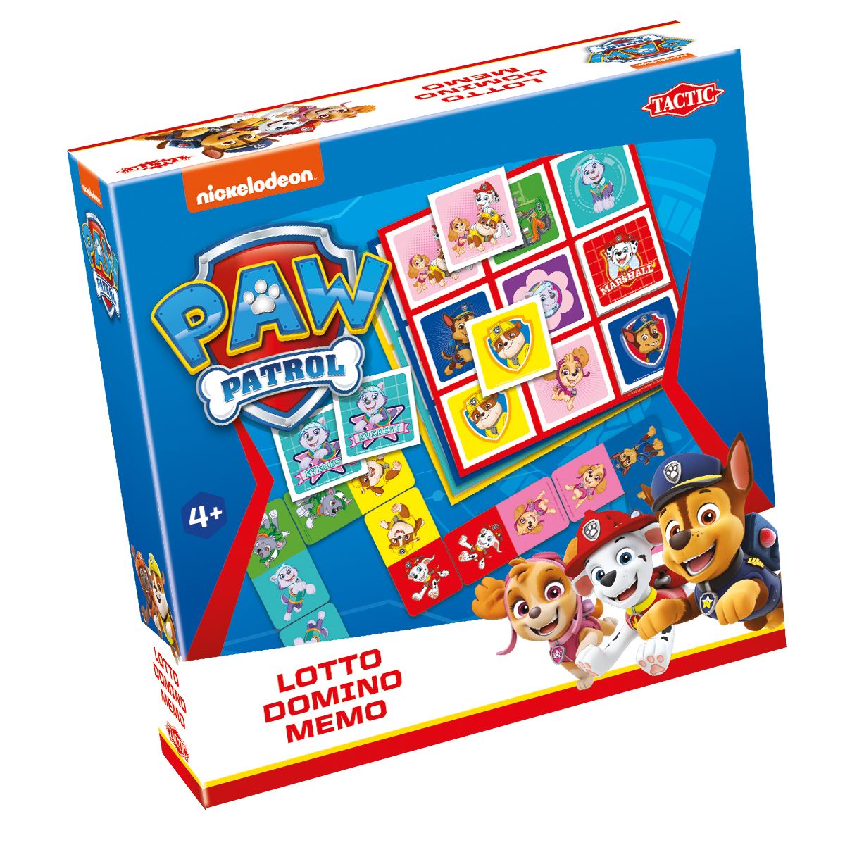 Tactic PAW Patrol 3-in-1: Memo, Lotto, Domino - Card Game for Kids