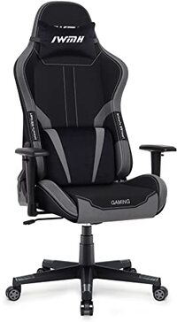 IntimaTe WM Heart Gaming stoel, stof, kunstleer, zwart + donkergrijs, 4956131 cm