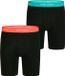 Happy Shorts Heren Boxershorts Met Lange Pijpen Boxer Briefs 2-Pack Zwart - Maat L