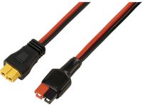TRU COMPONENTS 30 A accuaansluiting op XT60-kabel 0,5 m TC-13619312 Zwart, Rood