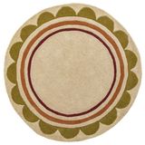 Flair Rugs laagpolig wollen vloerkleed 120x120 cm - meerkleurig