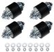 Amortisseur de vibrations caoutchouc - M8 - 40 x 30 mm - 4 pièces - Amortisseur de vibrations climatiseur pompe à chaleur compresseur