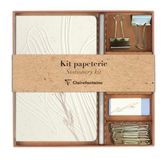 Clairefontaine 813074C - Schrijfwarenset met Notitieboekje, Potlood, Paperclips en Gum - Tulip Paper Collectie
