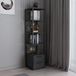 Hanah Home Moderne industriële boekenplank, 160 cm hoogte, zwart en antraciet, 100% melamine gecoat deeltjesbord, 18 mm dik, stevig metalen frame, stijlvolle opbergoplossing