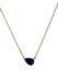 NAEMI Halsketting Koper Blauw Kristal Rose Gold Navy 42 cm
