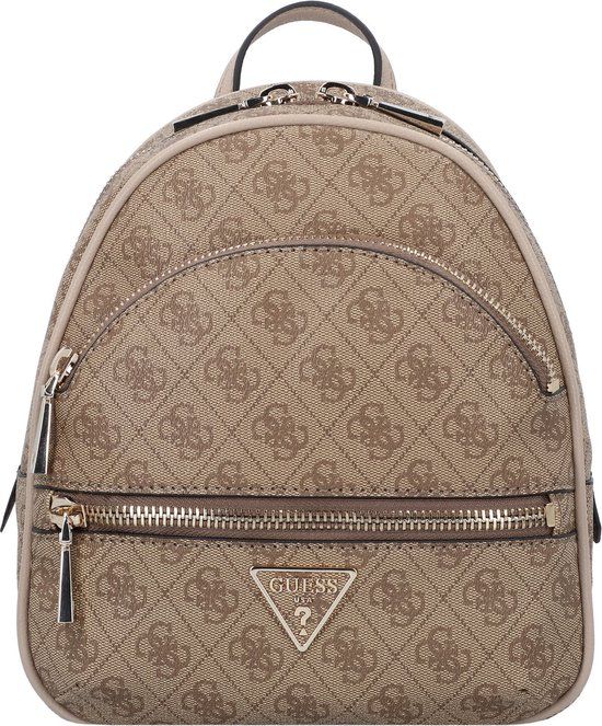 GUESS Manhattan Backpack Latte Logo Beige