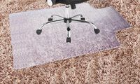 TUKA-i-AKUT TKD4012-6X, 6 stuks, 90 x 120 cm, vloerbeschermingsmat met lip, tapijten, beschermmat, bureaustoelonderlegger, tapijt stoelmat met klinknagels, melkachtig transparant