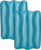 Bestway Opblaasbaar reiskussen - 2x - blauw - 38 x 24 cm