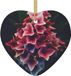 Merkloos / Sans marque Wan GmbH Kerstboom Ornament - Keramiek Hart - Kerstversiering - Dubbelzijdig Bedrukt - 7.2 cm Diameter - Wit