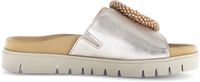 Gabor Dames Platte Sandalen Leer Metallic 83.745 Lente/Zomer 2026 Maat 43