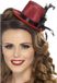 Smiffys Mini hoge hoed - rood - glitter - volwassenen