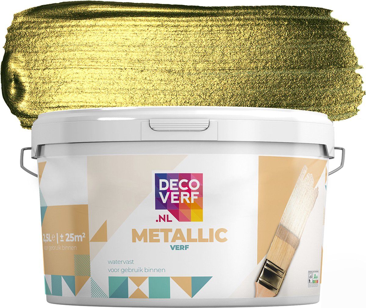 Decoverf.nl Decoverf metallic verf goud, 2.5L