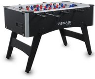 Pegasi Voetbaltafel Forza Fold up Professional line - Kickertafel - Voetbaltafel - Inklapbaar - Telescoop stangen - Incl. 10 tafelvoetballen - Zwart