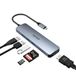 YLSCI Docking Station USB C HUB, 6-in-1 USB-C adapter, compatibel met MacBook Pro/Air, Surface Pro 8 en andere type C-laptops (HDMI, 3* USB 3.0, SD/TF 3.0)